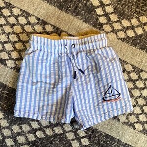 Cat & Jack White Elastic Waistband Swim Shorts - Size: 2T
